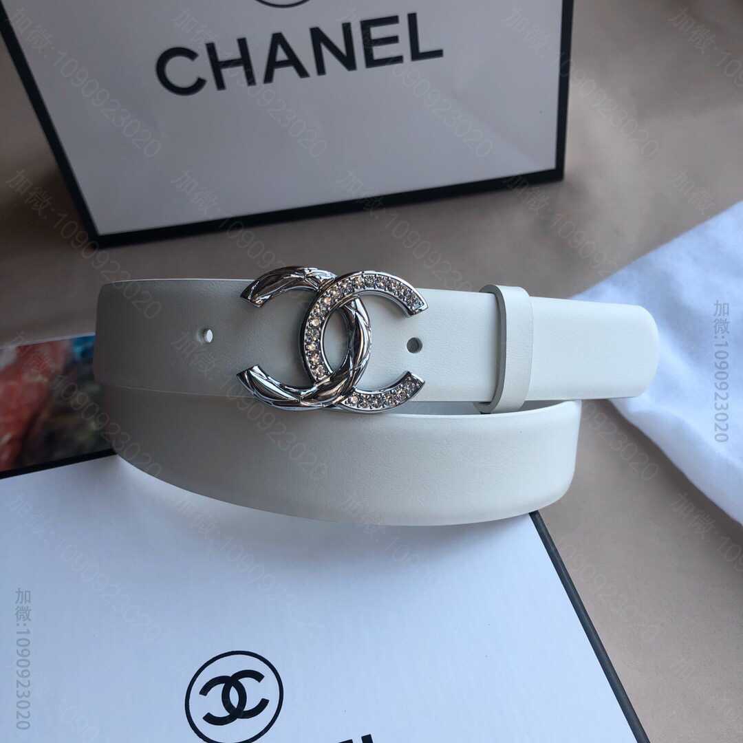 chanel香奈儿 双C钻饰扣搭配头层牛皮腰带宽度2.7cm