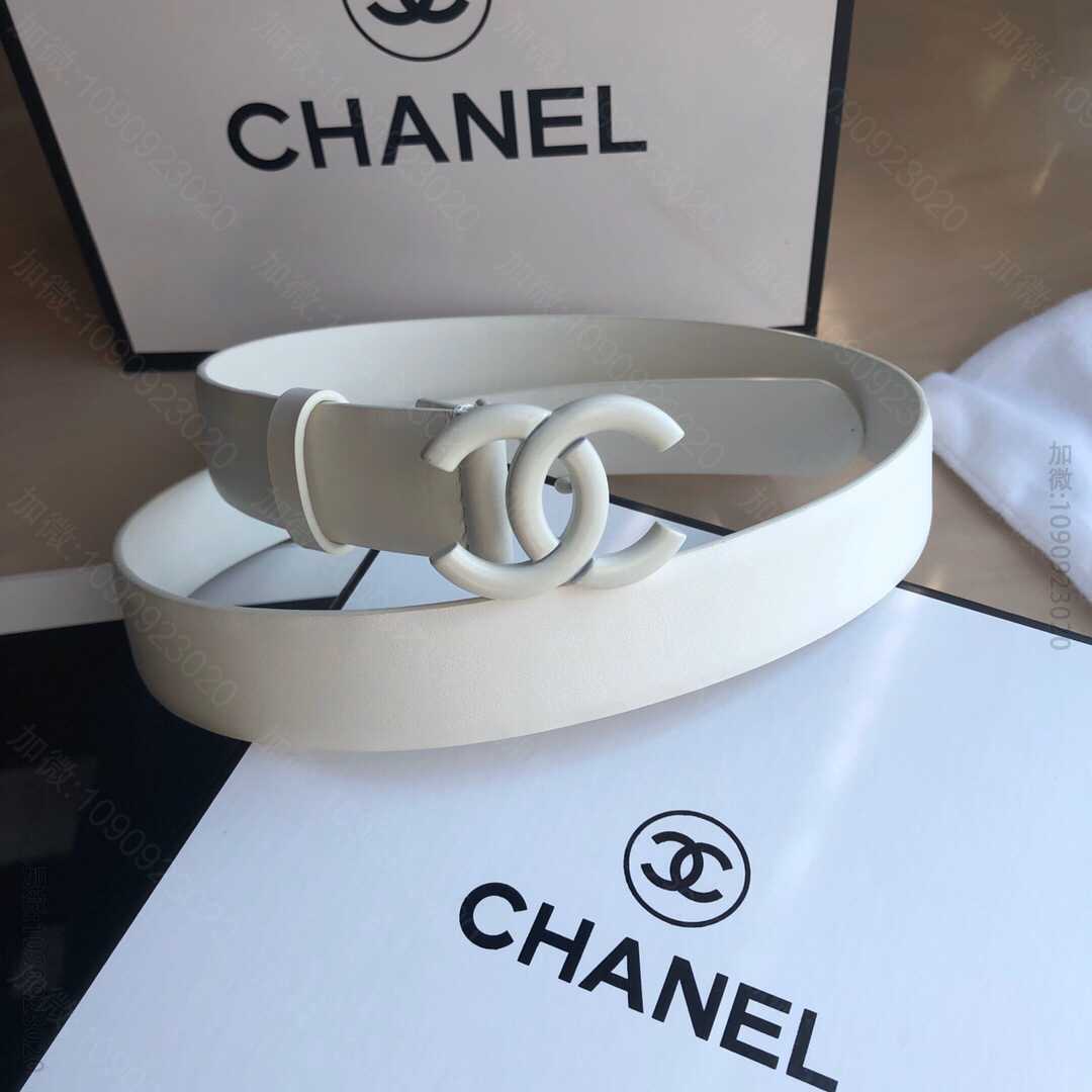 chanel香奈儿 双C钻饰扣搭配头层牛皮腰带宽度2.7cm