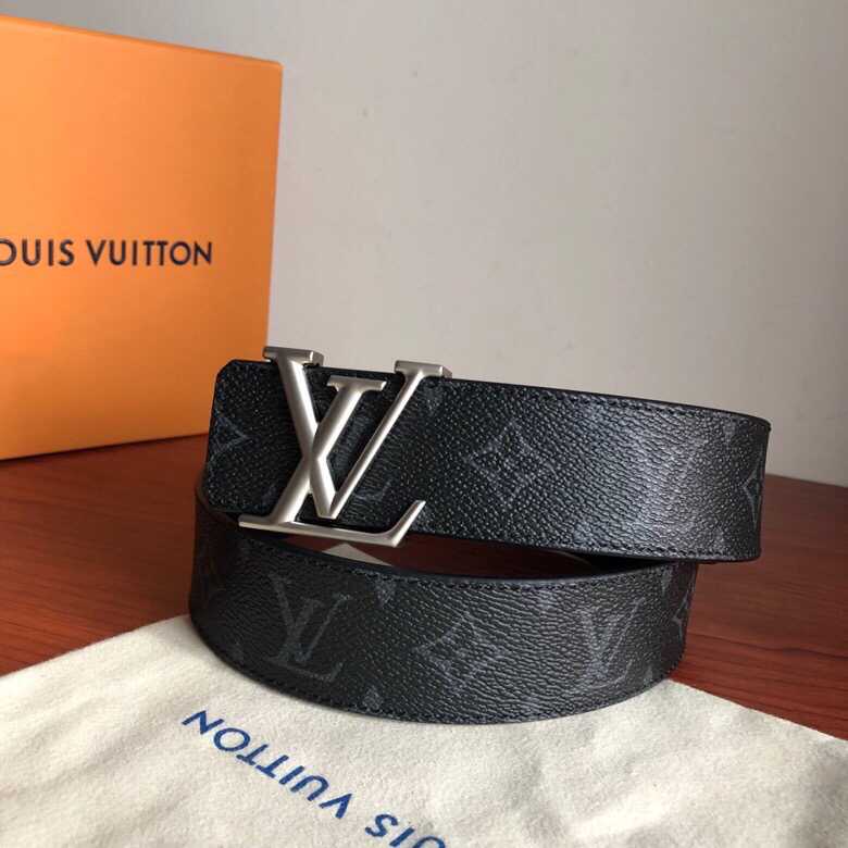 Louis Vuitton路易威登 棋盘格/老花头层皮底男士3.8cm腰带