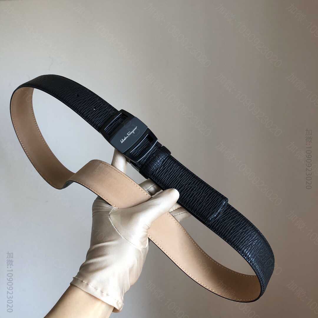 SalvatoreFerragamo菲拉格慕男士3.5cm精钢亚克力金属夹扣...