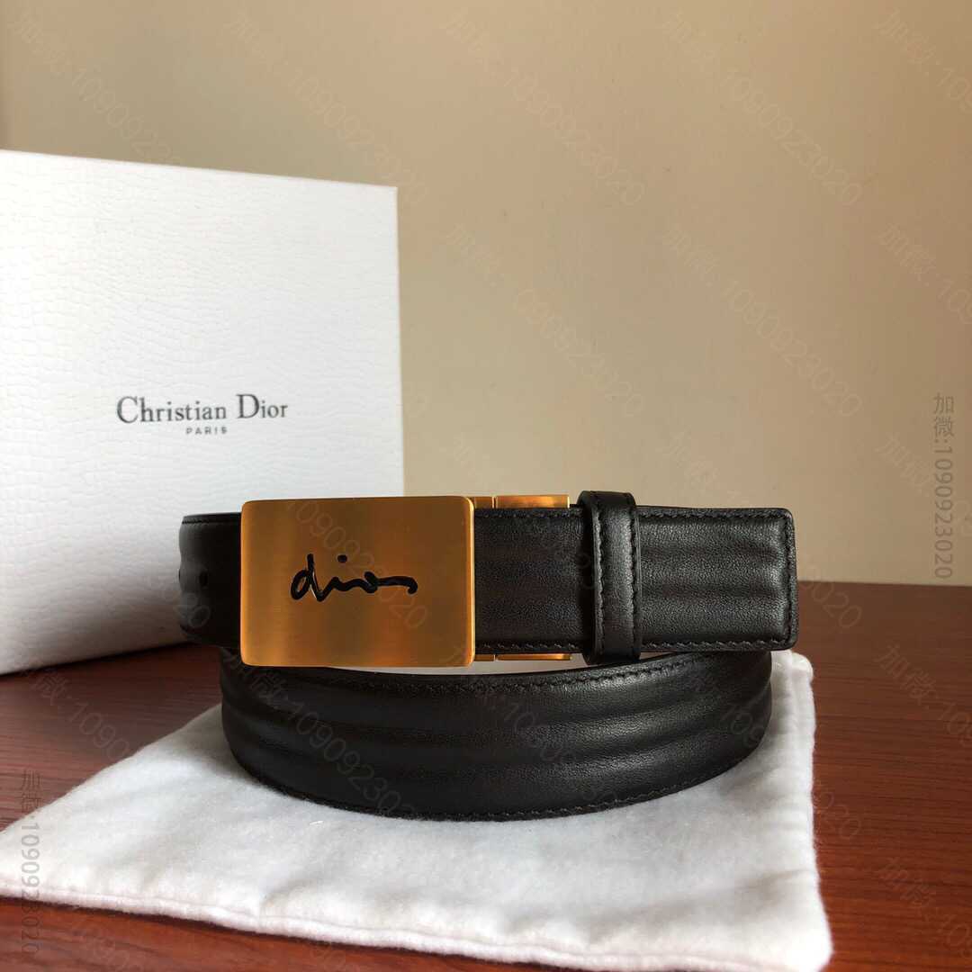 迪奥Dior(法国)男款腰带宽度3.5cm精致旋转夹扣腰带