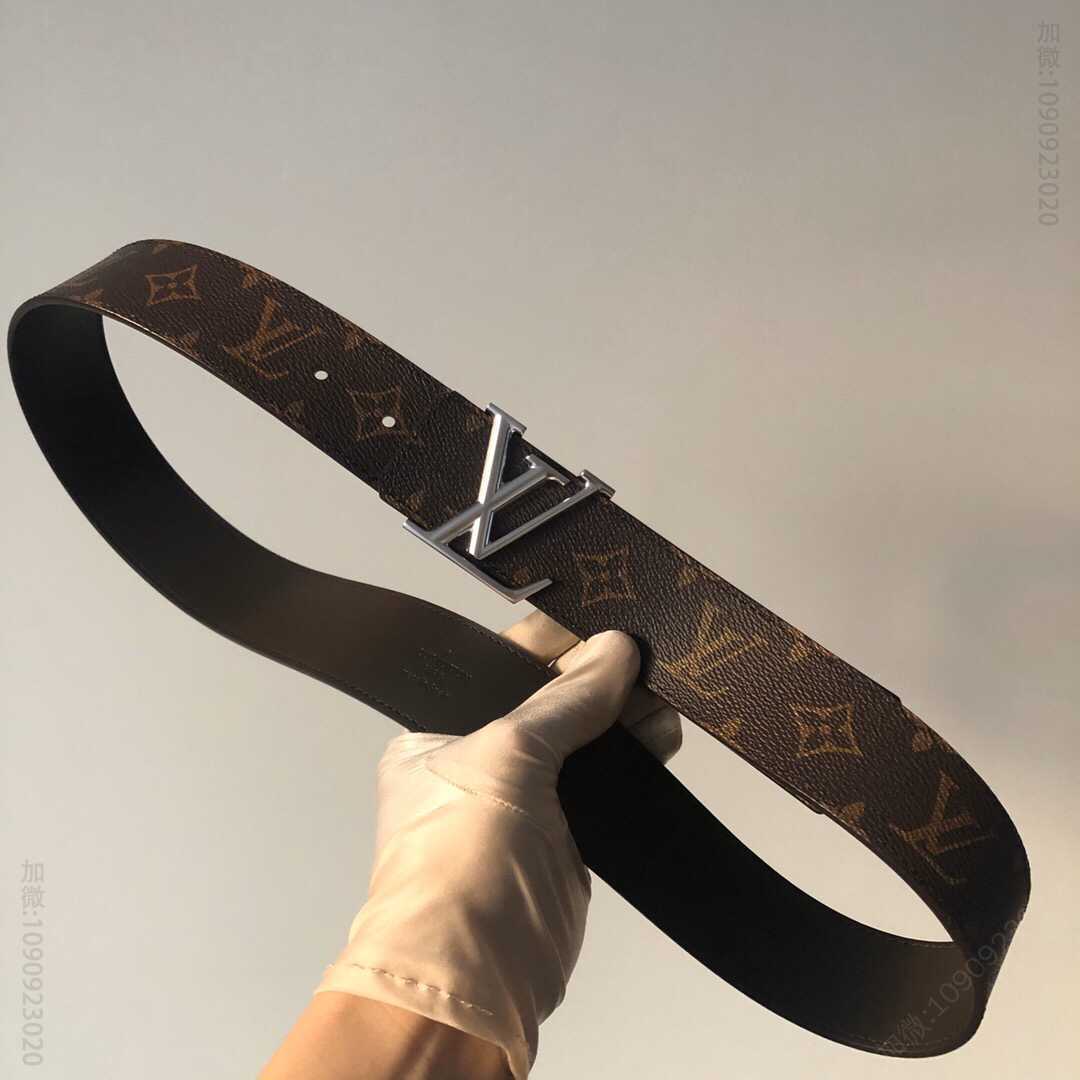 LV/路易威登 LV专柜经典永垂不朽腰带花色搭配字母珍珠镍金属扣40mm