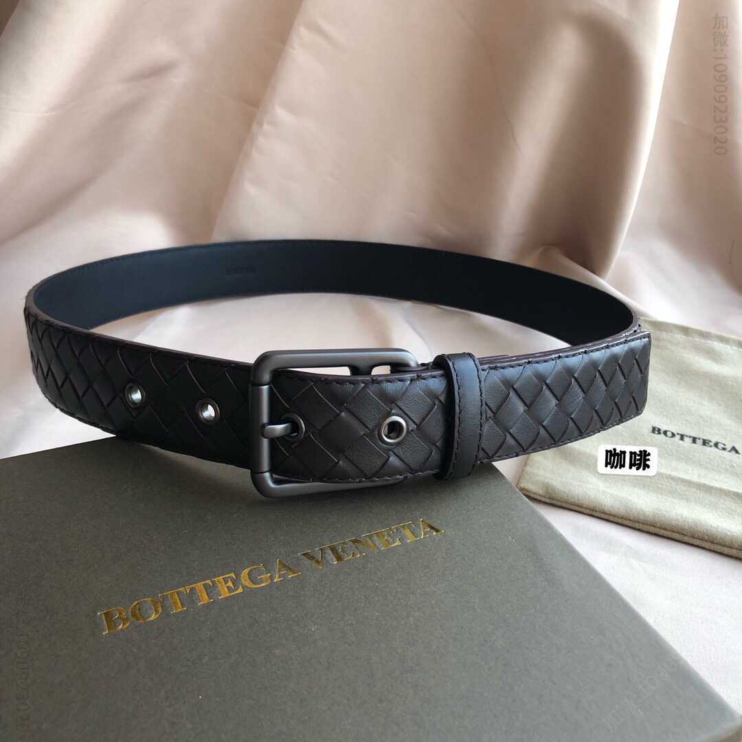 葆蝶家Bottega.Veneta头层牛皮编织腰带3.5cm