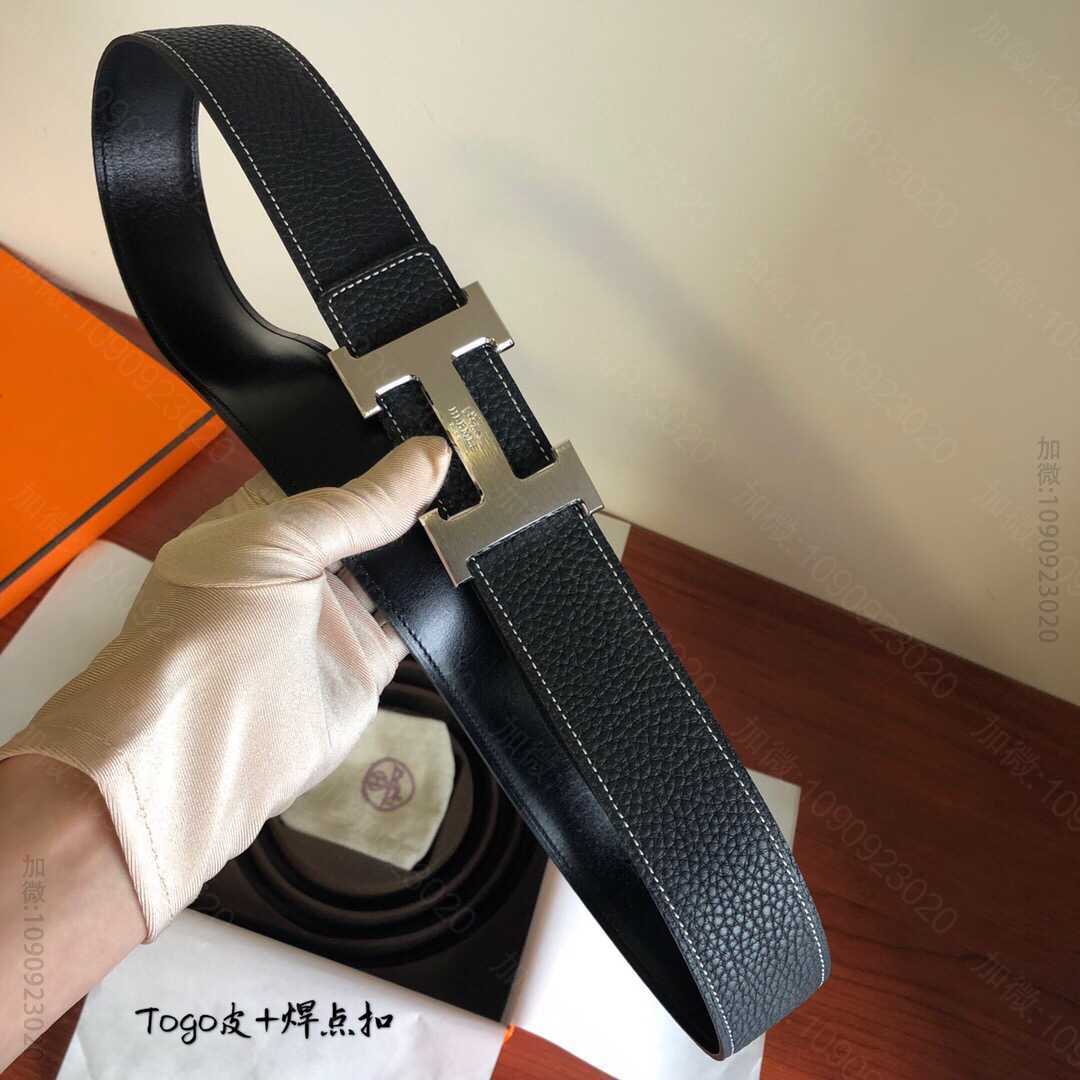 Hermes爱马仕 原单品质经典男款腰带专柜Togo皮搭配精钢马拉车焊点扣3...