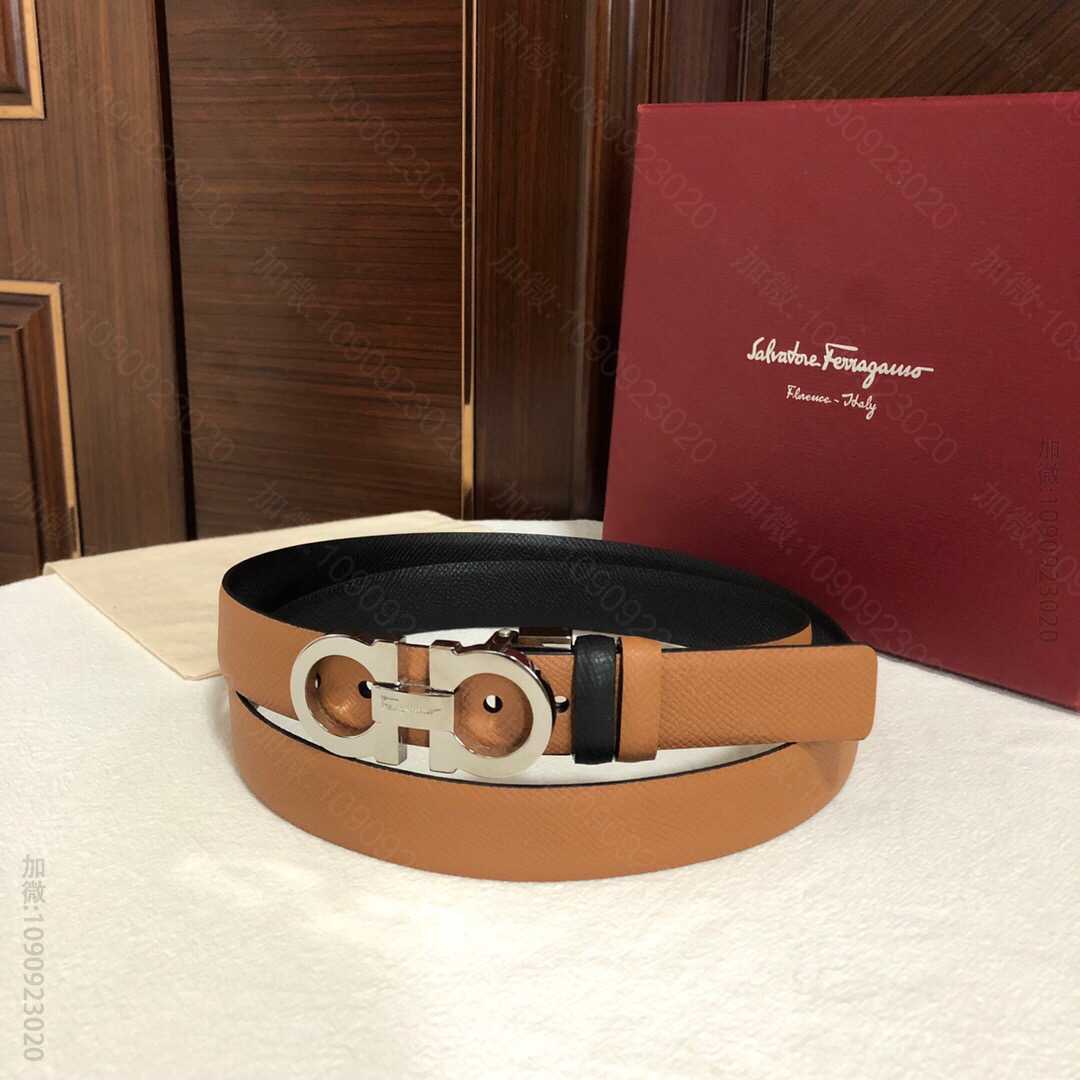 Ferragamo.菲拉格慕女款2.5cm马蹄扣腰带