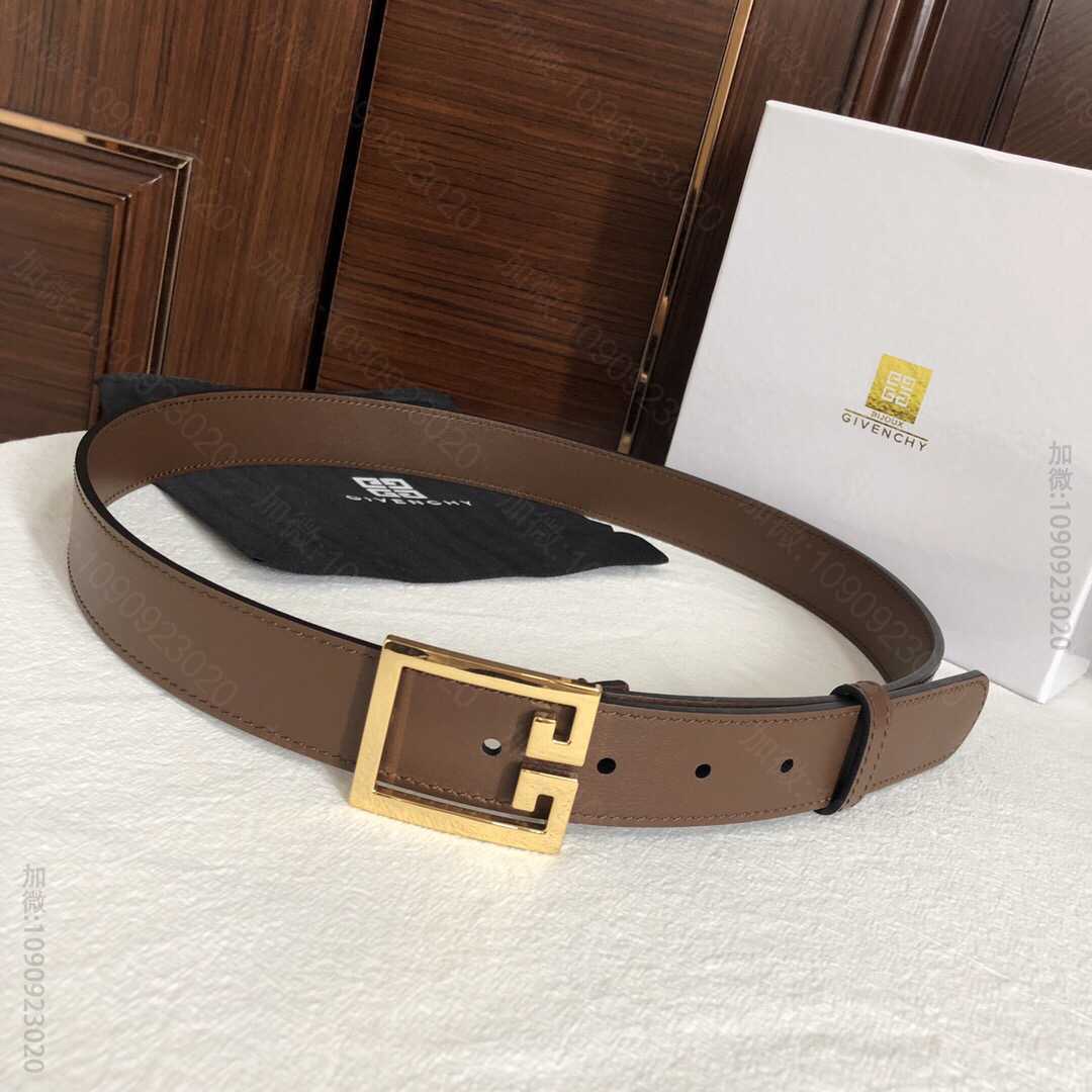 Givenchy纪梵希女士皮质双G腰带宽3cm