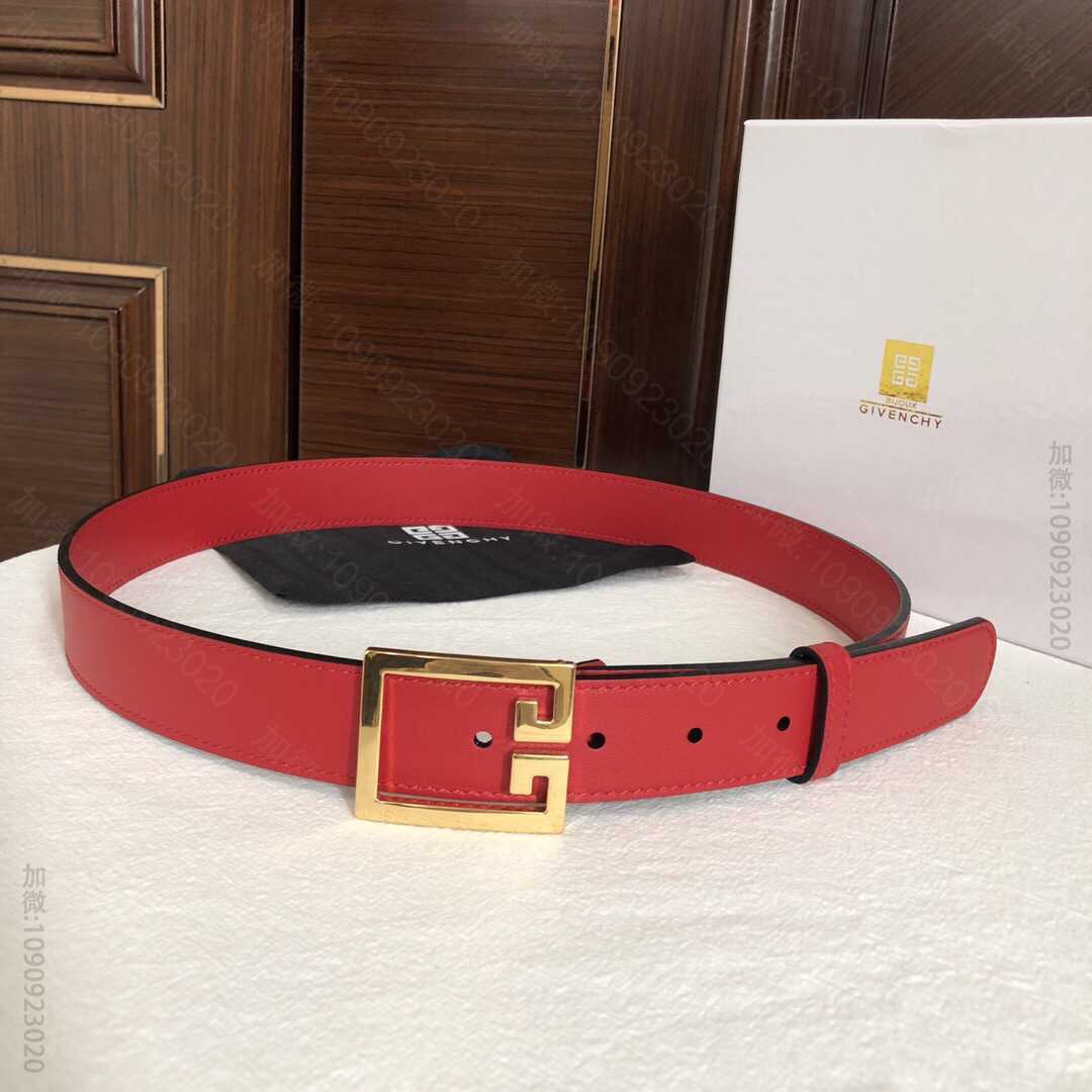 Givenchy纪梵希女士皮质双G腰带宽3cm 一比一纪梵希皮带 