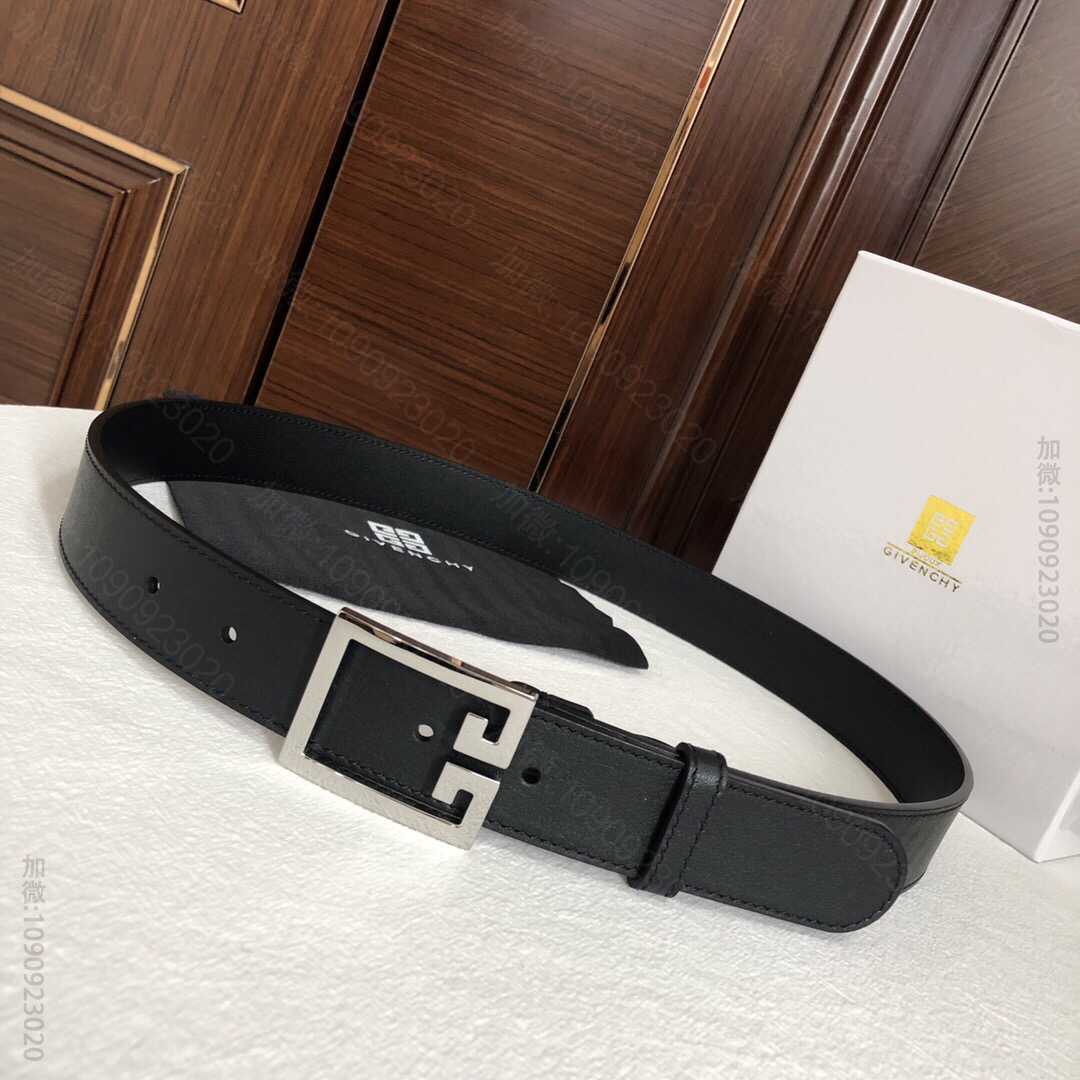 Givenchy纪梵希女士皮质双G腰带宽3cm