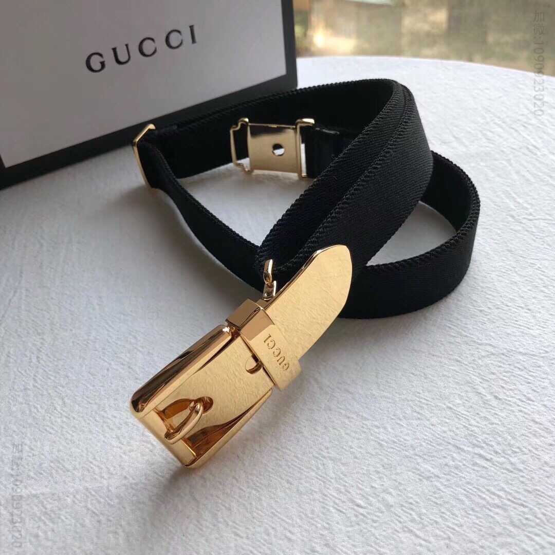[潮人必备]Gucci古驰女士方扣织布25MM腰带476450HGW1G 