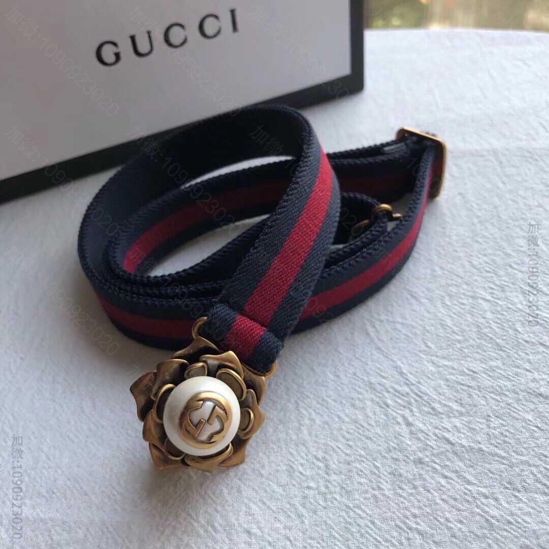 [潮人必备]Gucci古驰女士方扣织布25MM腰带476450HGW1G