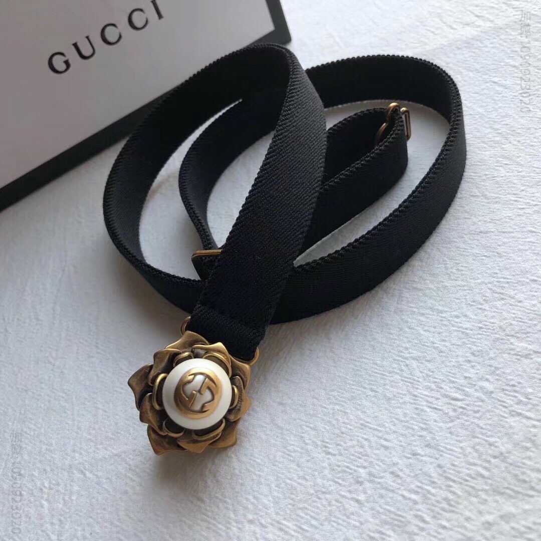 [潮人必备]Gucci古驰女士方扣织布25MM腰带476450HGW1G 