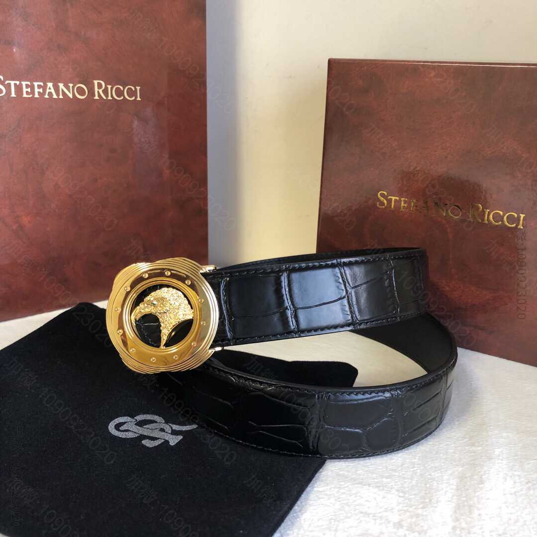 STEFANORICCI史蒂芬.劳尼治专柜款标志性精钢鹰头内穿扣3.5cm精...