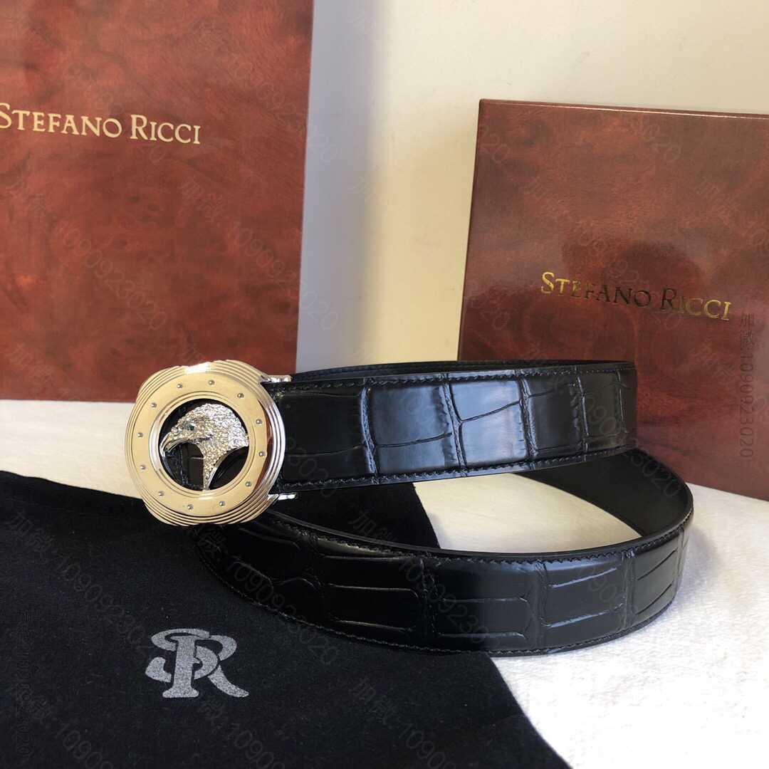 STEFANORICCI史蒂芬.劳尼治专柜款标志性精钢鹰头内穿扣3.5cm精...