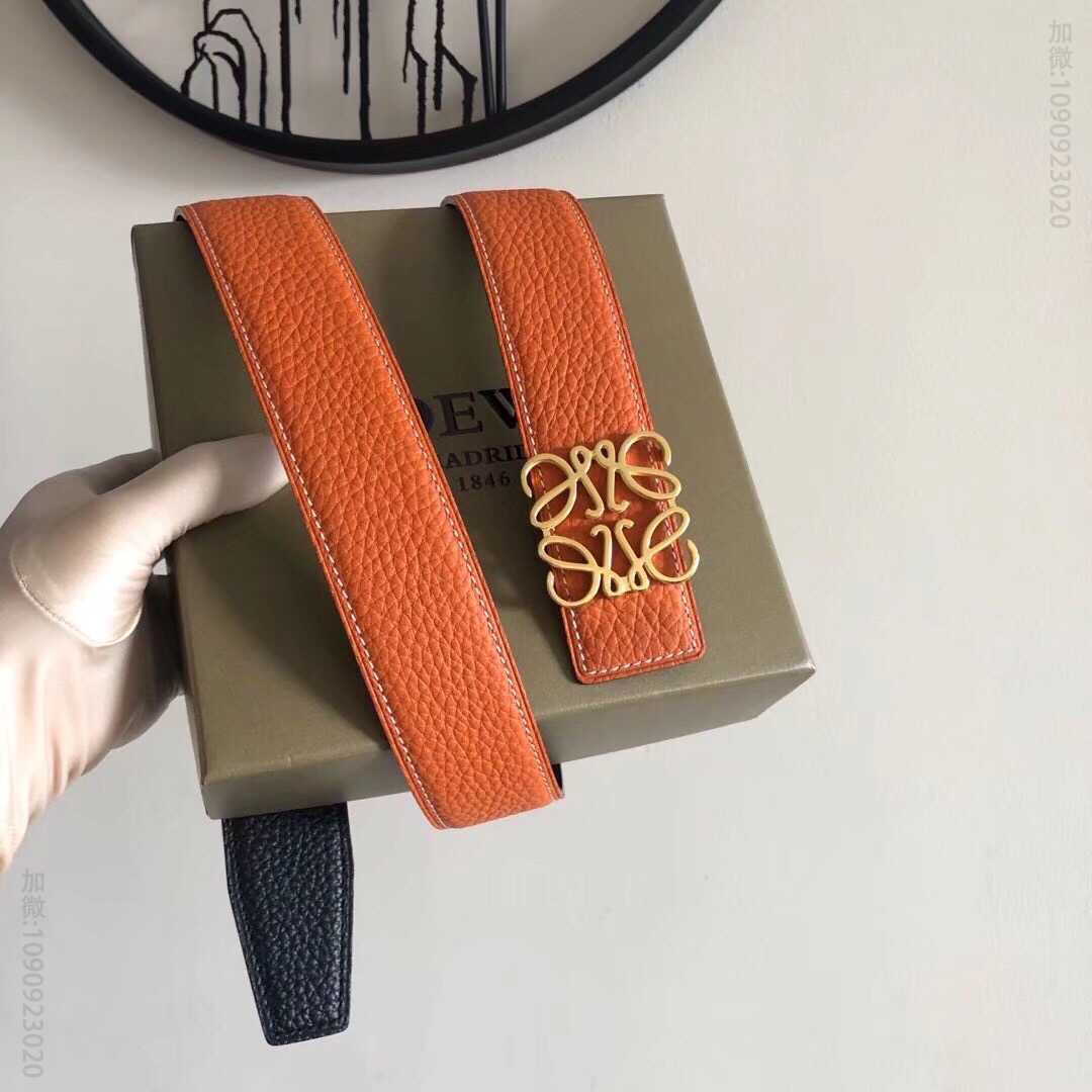 LOEWE罗意威3.8cm原版荔枝两面外用腰带