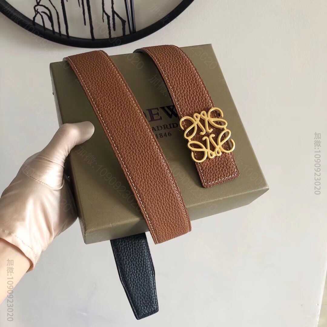 LOEWE罗意威3.8cm原版荔枝两面外用腰带