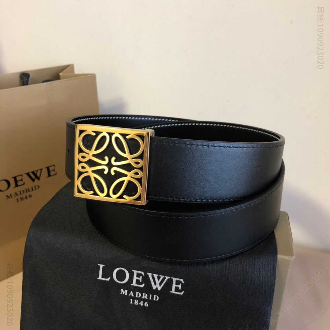 西班牙LOEWE罗意威3.8cm双面头层两面外用腰带