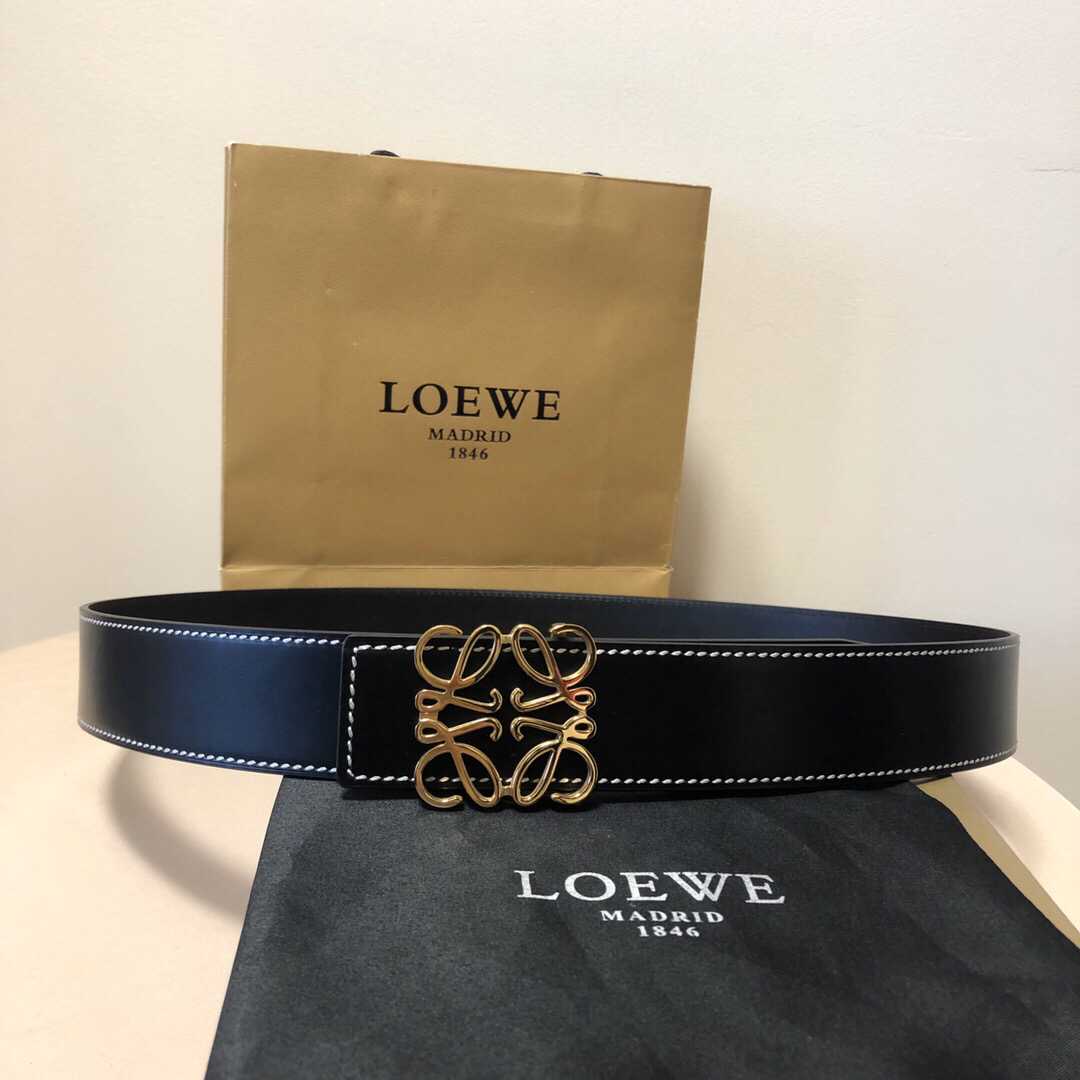 LOEWE罗意威3.8cm双面头层两面外用腰带 一比一罗意威腰带网站 