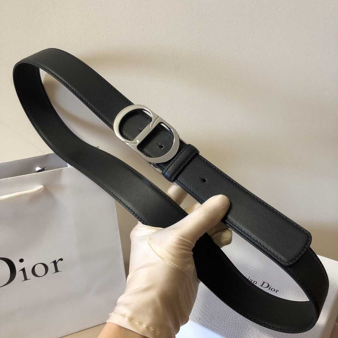 迪奥Dior(法国)男款腰带宽度3.5cmCD夹扣腰带