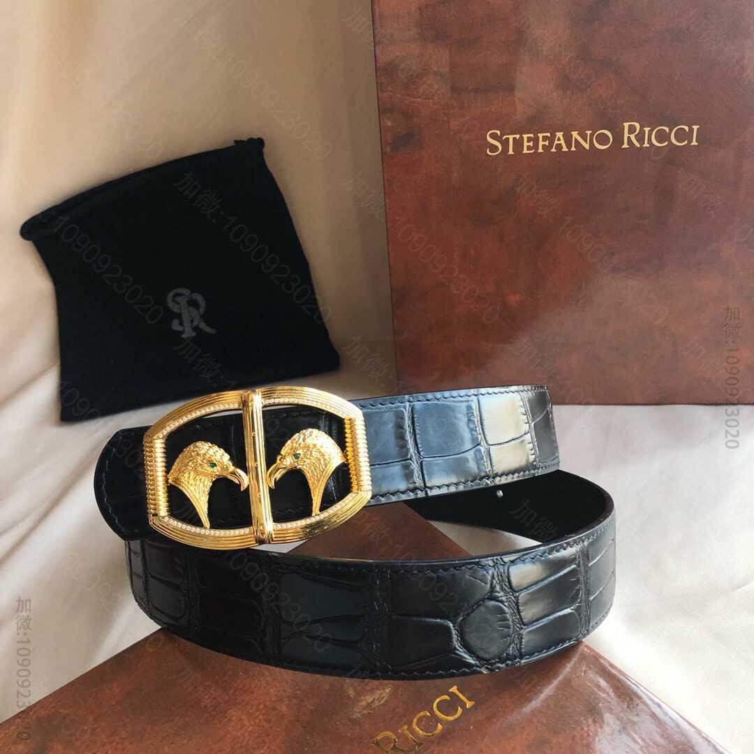 STEFANORICCI史蒂芬.劳尼治专柜款精钢双鹰头镶嵌钻挂扣3.5cm层...
