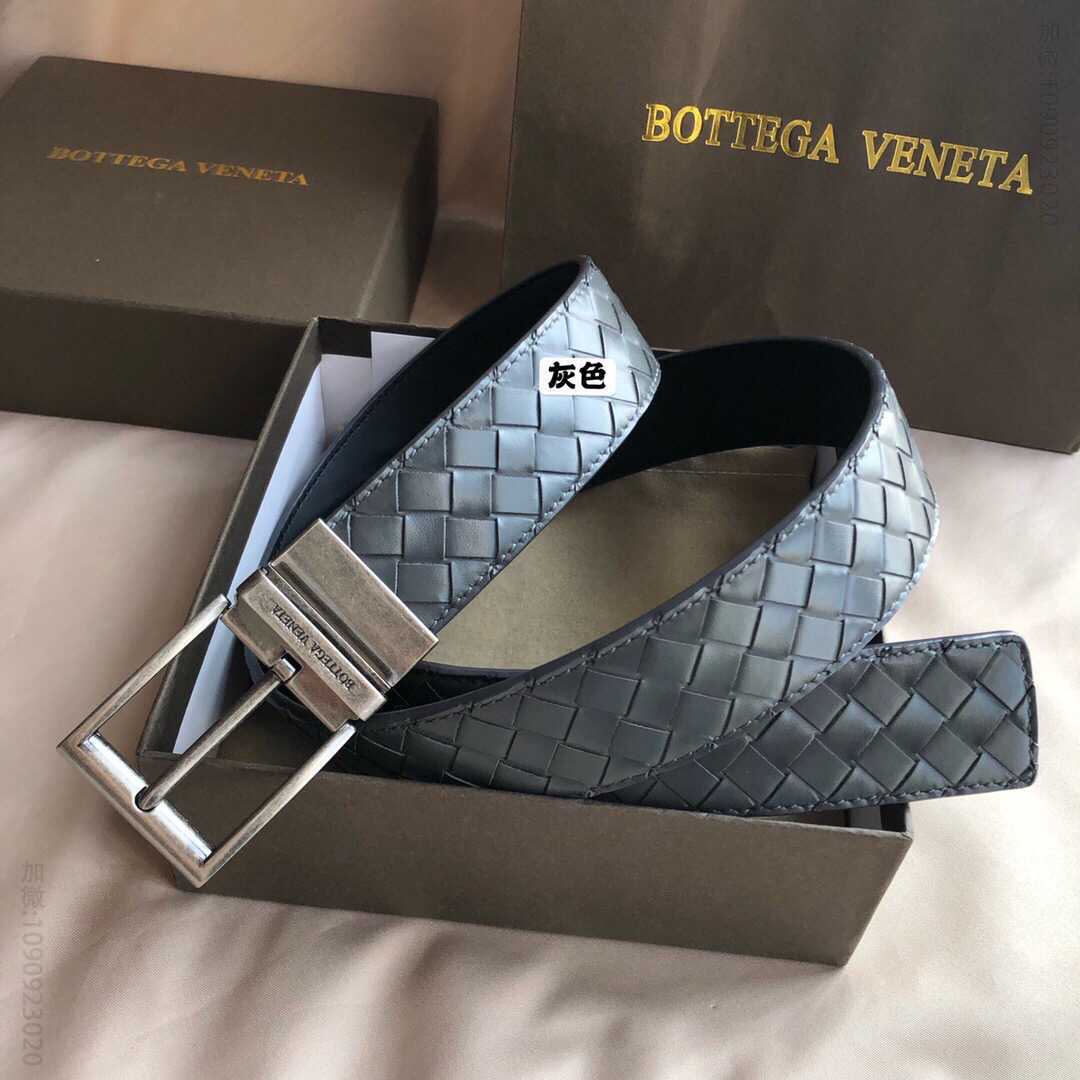 BottegaVeneta葆蝶家旋转尾夹针扣可剪裁调式腰带3.5cm.