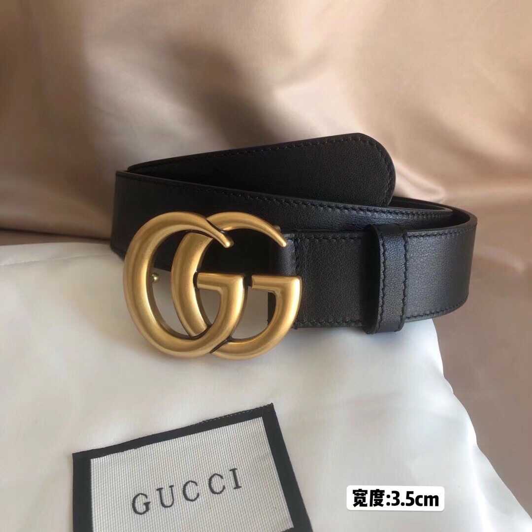 Gucci古驰男女款腰带采用标志性的古铜色GG搭扣腰带宽度:3.5cm