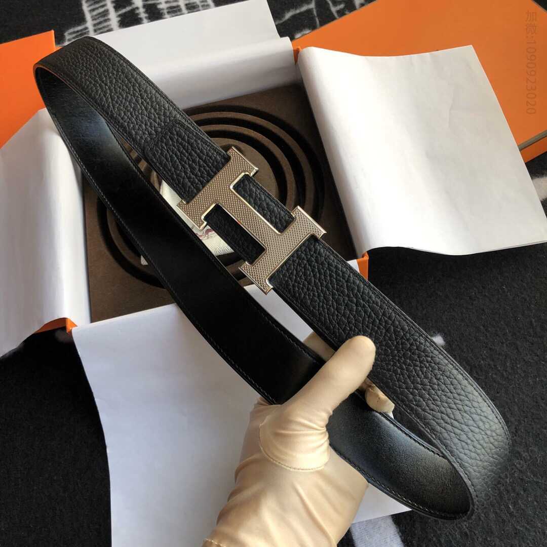爱马仕 原单品质—焊点米格金属扣&Togo皮双面皮腰带38毫米