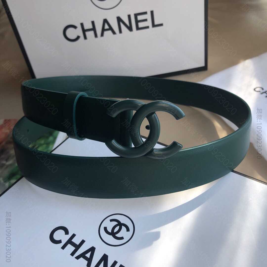 Chanel香奈儿 双C饰扣搭配头层牛皮腰带宽度2.7cm
