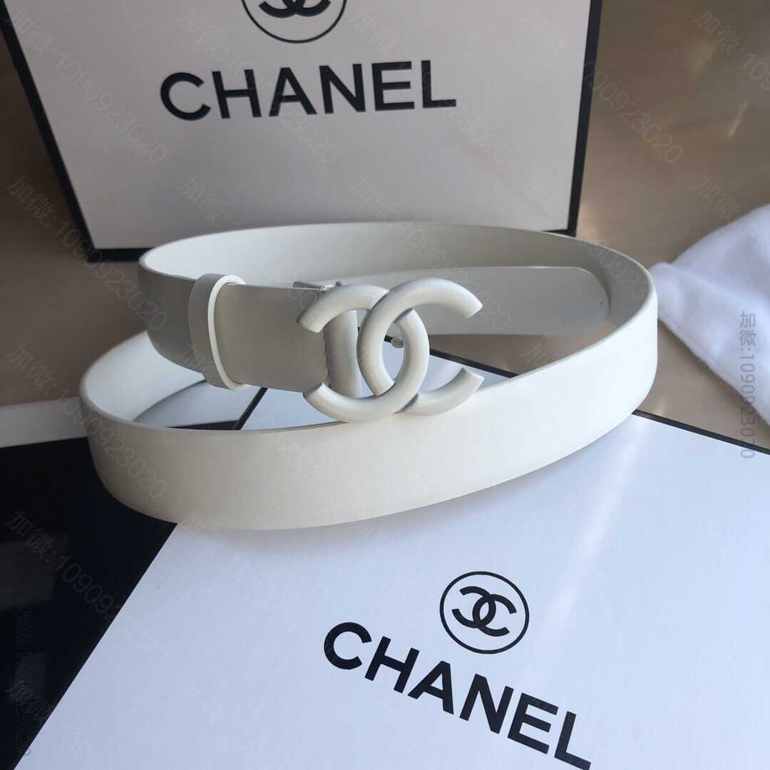 Chanel香奈儿 双C饰扣搭配头层牛皮腰带宽度2.7cm
