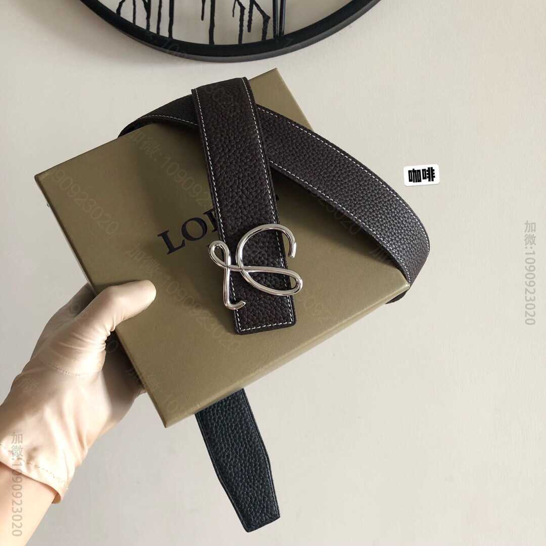 LOEWE罗意威 3.8cm原版荔枝两面外用腰带