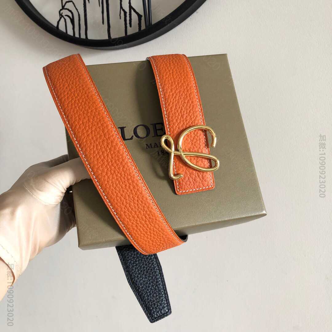 LOEWE罗意威 3.8cm原版荔枝两面外用腰带