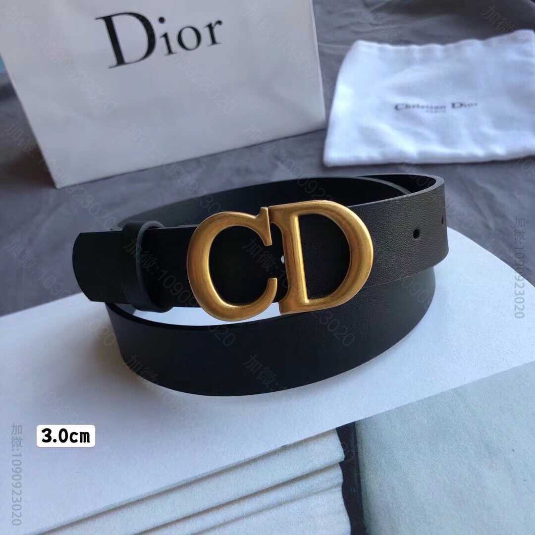 Dior迪奥Saddle金属CD扣牛皮腰带2cm/3cm。