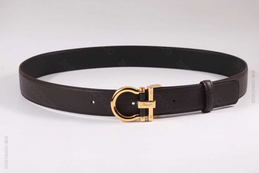 Ferragamo菲拉格慕男士马蹄扣双面原版腰带3.5cm。