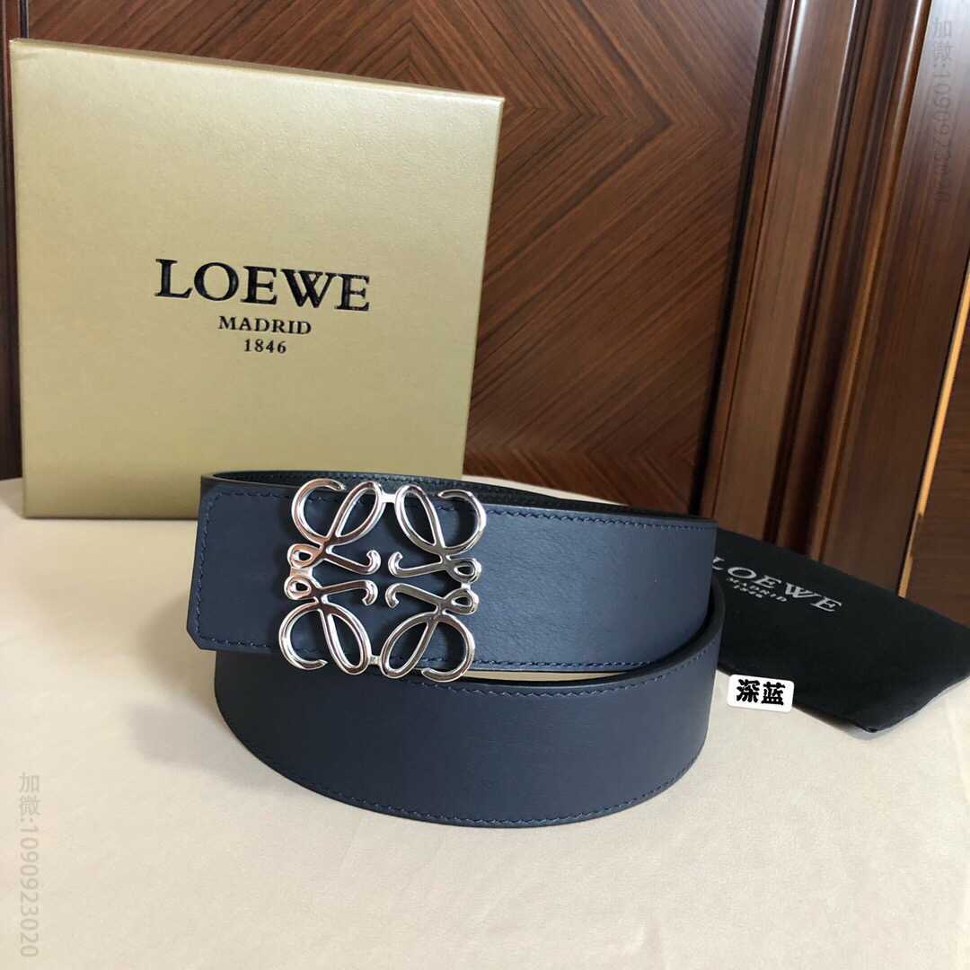 LOEWE罗意威3.8cm双面头层两面外用腰带