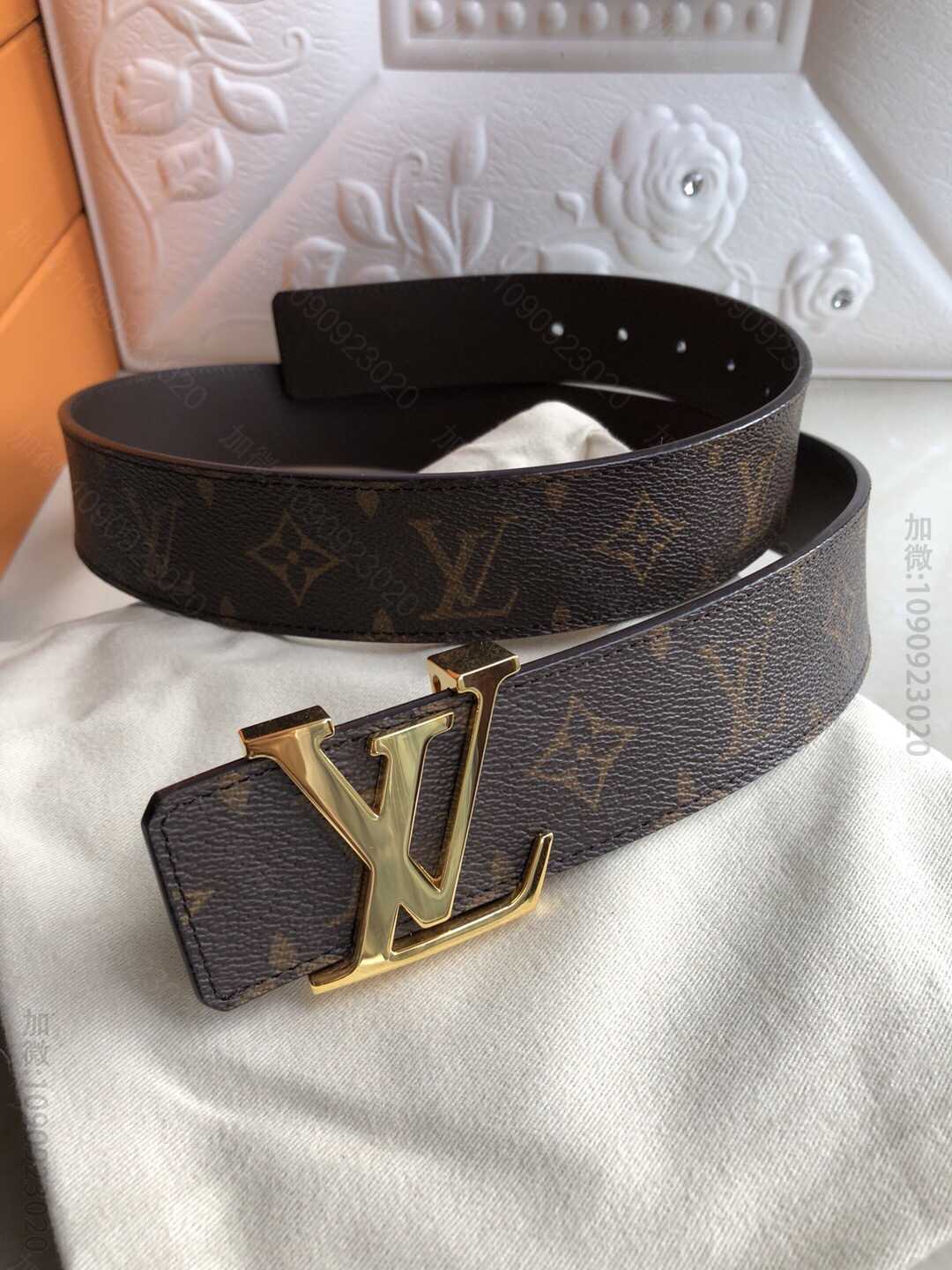 LV路易威登 标志性字母金属扣搭配经典棋盘格/老花腰带