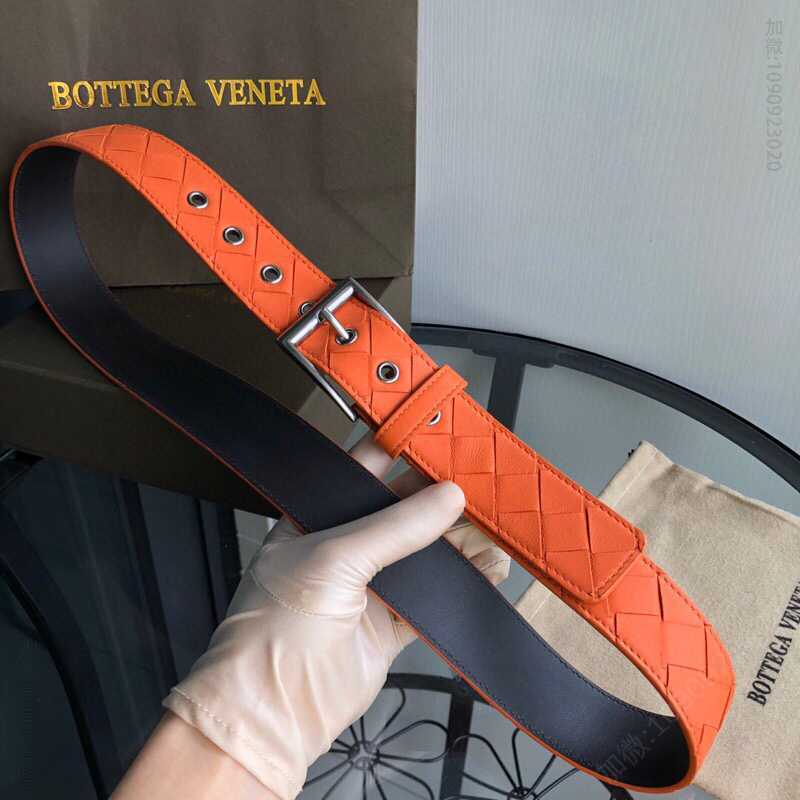 原单品质—BVbottegaventsbao葆碟家上乘羊皮手工编织制成3.5cm男士腰带