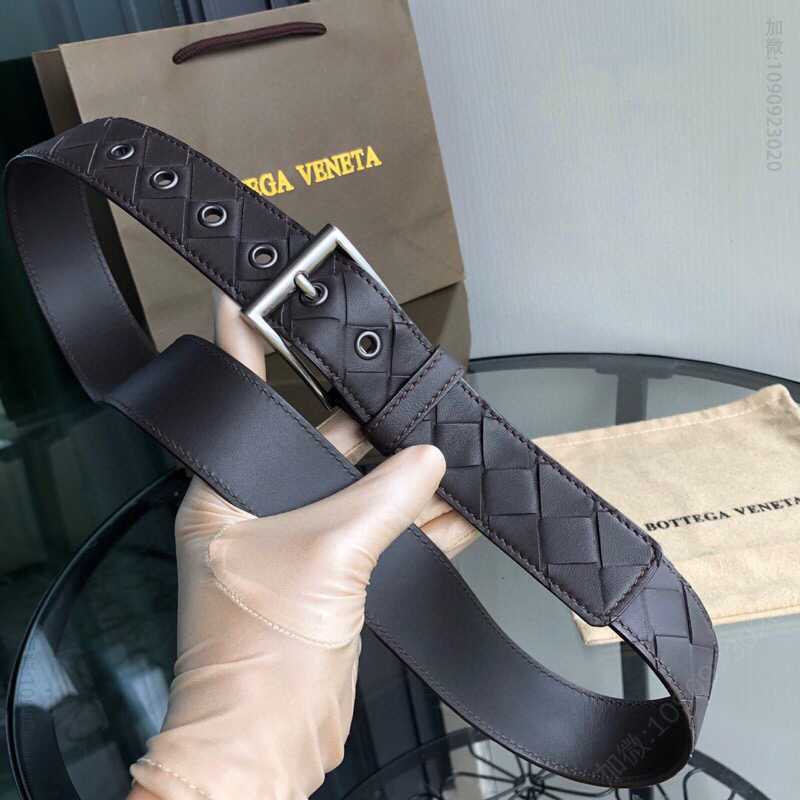 原单品质—BVbottegaventsbao葆碟家上乘羊皮手工编织制成3.5cm男士腰带