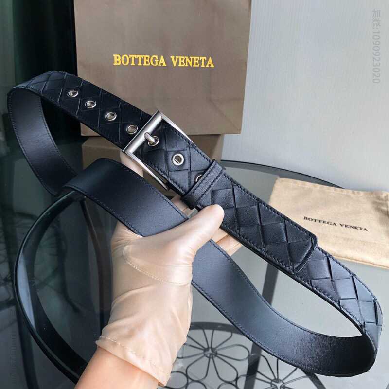 原单品质—BVbottegaventsbao葆碟家上乘羊皮手工编织制成3.5cm男士腰带