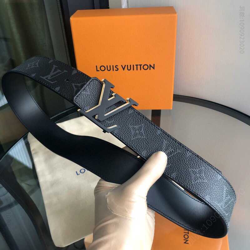 LV/路易威登 哑光饰边扣头搭配格子/老花经典腰带
