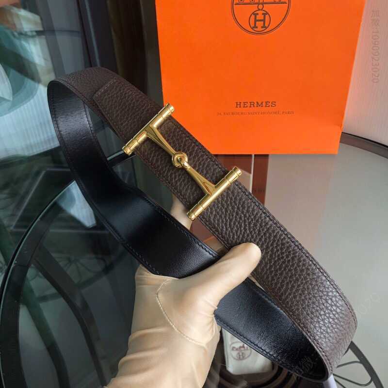 Hermes爱马仕 新款2023H Hippque 皮带扣&双面皮腰带38mm