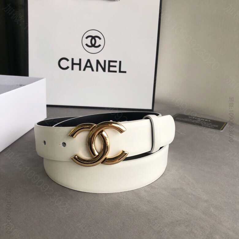 Chanel香奈儿 双C饰扣搭配头层牛皮腰带