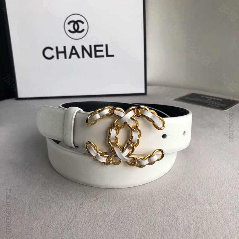 Chanel香奈儿 链条扣女士腰带3.0cm 原版香奈儿腰带价格 