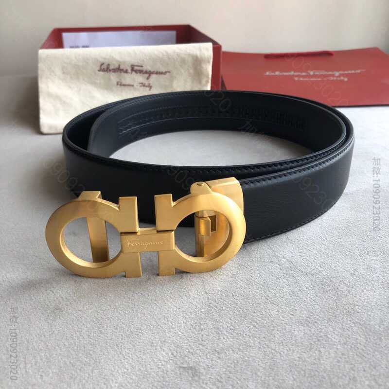 SalvatoreFerragamo菲拉格慕男士3.5cm双面头层牛皮腰带