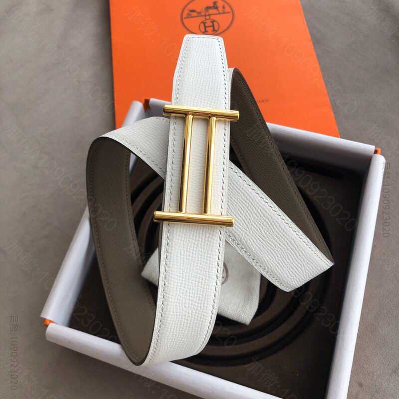 Hermes爱马仕最夯骑士饰扣，搭配双面用手掌纹原版皮32mm腰带Herme...
