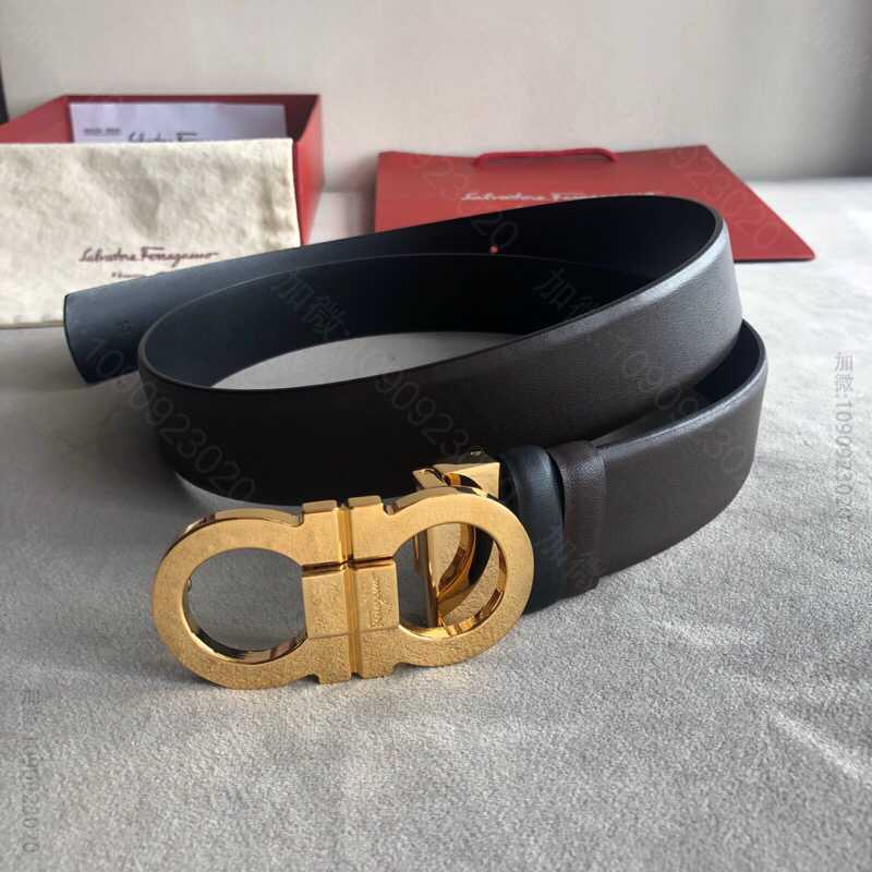 SalvatoreFerragamo菲拉格慕男士3.5cm经典双圈金属夹扣腰...
