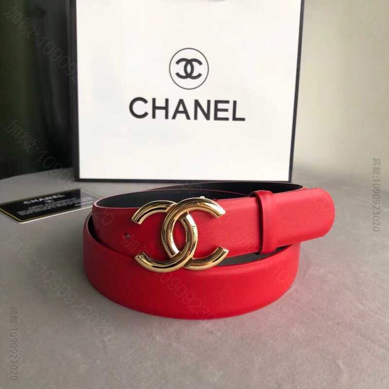 Chanel香奈儿 双C饰扣搭配头层牛皮腰带