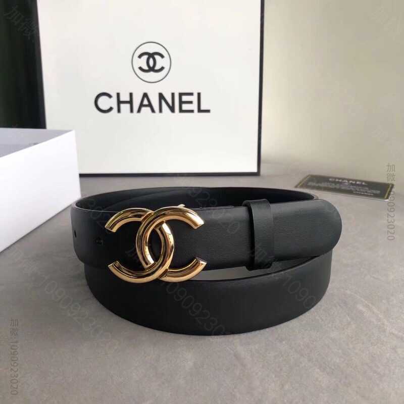Chanel香奈儿 双C饰扣搭配头层牛皮腰带