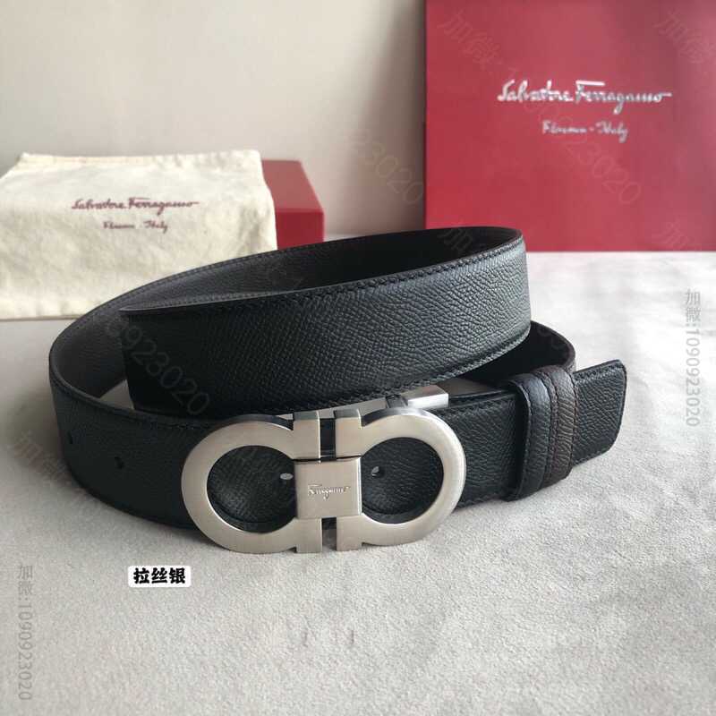 SalvatoreFerragamo菲拉格慕男士3.5cm经典专柜版型金属夹...