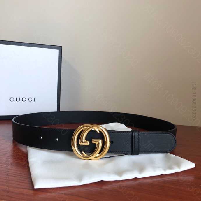 Gucci古驰女款3.0cm宽度互扣式G带扣牛皮腰带