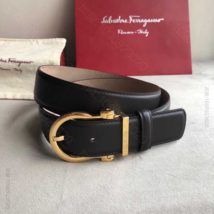 SalvatoreFerragamo菲拉格慕男士3.5cm针式扣搭配进口头层...