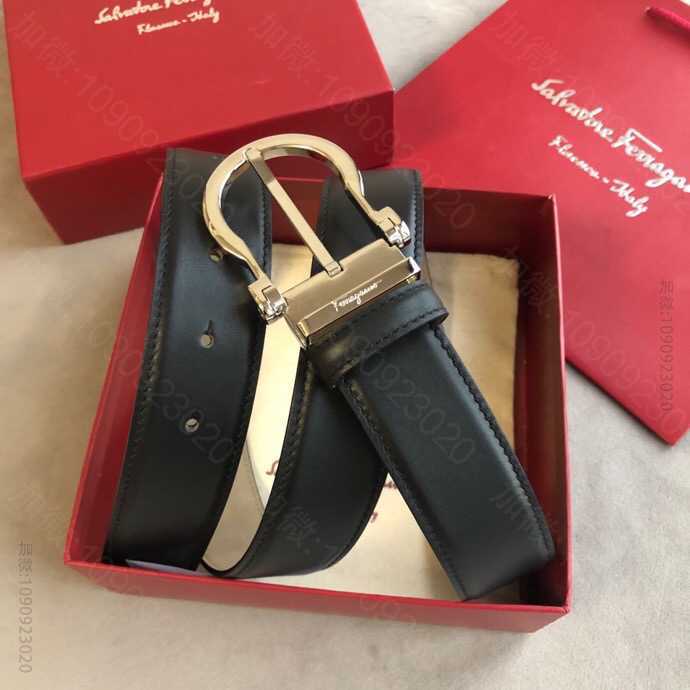 SalvatoreFerragamo菲拉格慕男士3.5cm针式扣搭配进口头层...